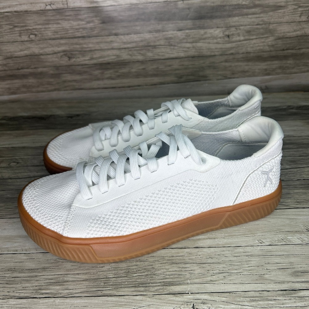 Flux Footwear Adapt Trainer White Gum Womens 9.5 Mens 8 Knit Shoes Sneakers